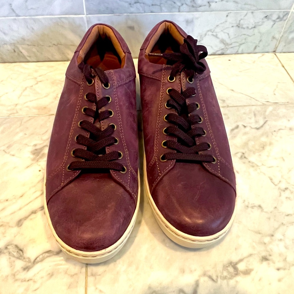 WORN ONE TIME! Cute plum colored tennis shoes.
